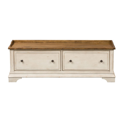 Morgan Creek - Storage Hall Bench - White Morgan Creek - Storage Hall Bench - White