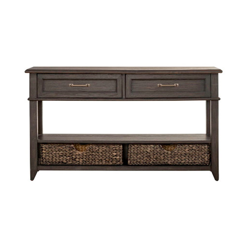Mill Creek - 2 Drawer Sofa Table - Dark Brown