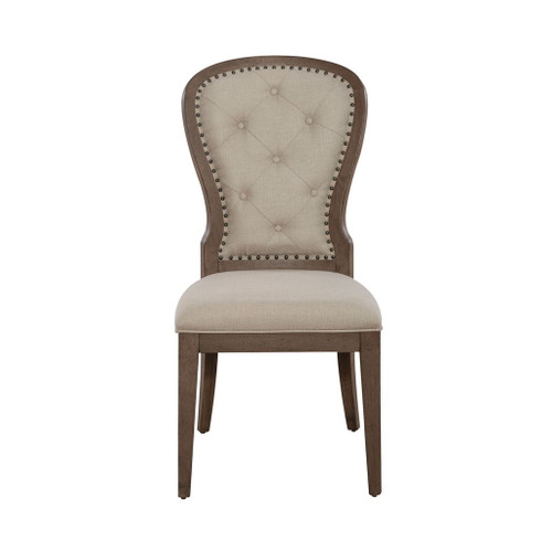 Americana Farmhouse - Upholstered Tufted Back Side Chair