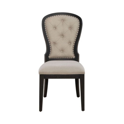 Americana Farmhouse - Upholstered Tufted Back Side Chair