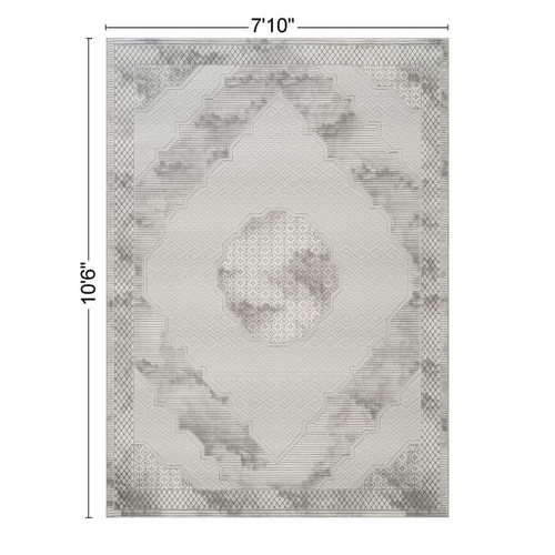 Geometrix - Medallion Rug With Geometric 3D Effect