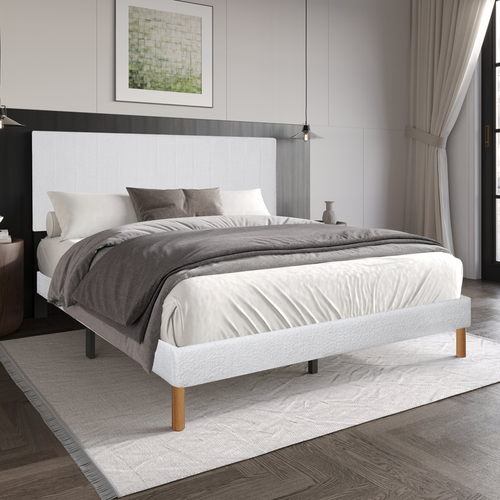 Marsha Platform Bed in Fabric HH200 by Happy Homes