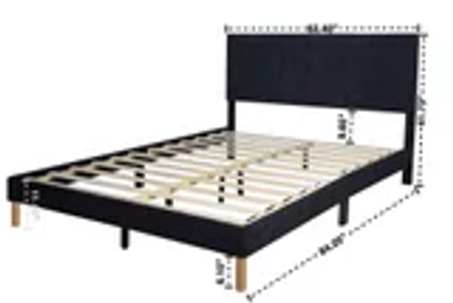 Marsha Platform Bed in Fabric