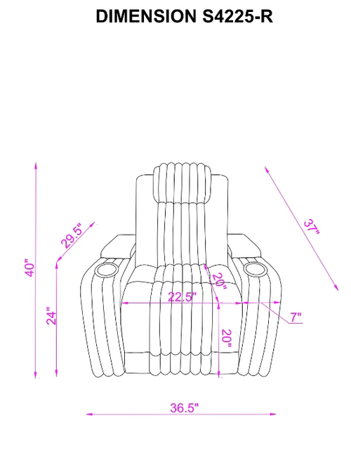 Lita 3pc Reclining Set in Fabric Lita 3pc Reclining Set in Fabric
