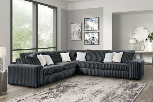 Marshmallow Oversized Sectional in Corduroy by Happy Homes