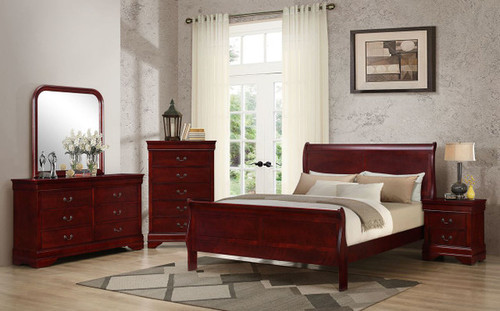Louis Philippe - Sleigh Bed - Wood Louis Philippe - Sleigh Bed - Wood