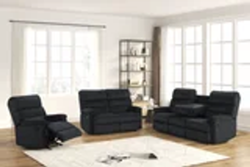 Albert Black 3PC Reclining Set Albert Black 3PC Reclining Set