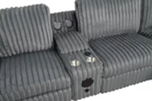 Amelia Charcoal Power Reclining Sectional with Bluetooth Speakers Amelia Charcoal Power Reclining Sectional with Bluetooth Speakers