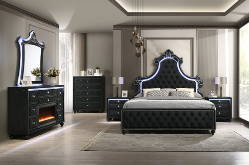 Majesty 2 Bedroom Set in Black Majesty 2 Bedroom Set in Black