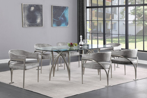 Madelyn - Dining Chair (Set of 2) - Brushed Chrome