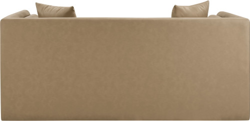 Everett - Vegan Leather 67" Upholstered Loveseat - Tan