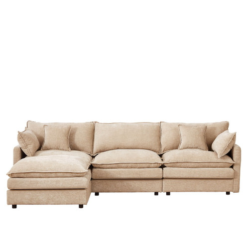Modular L-Shaped Sectional Sofa With Movable Ottoman Modular L-Shaped Sectional Sofa With Movable Ottoman