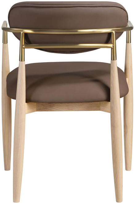 Riccio - Dining Arm Chair (Set of 2) - Natural And Gold Frame