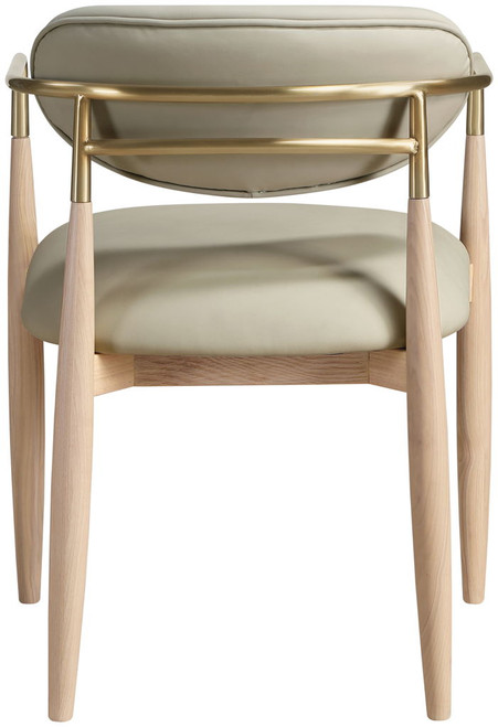 Riccio - Dining Arm Chair (Set of 2) - Natural And Gold Frame