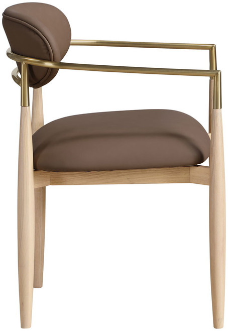 Riccio - Dining Arm Chair (Set of 2) - Natural And Gold Frame