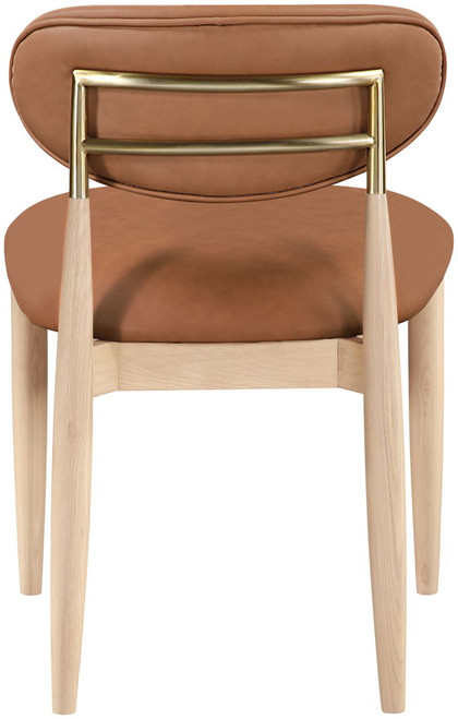 Riccio - Faux Leather Dining Side Chair (Set of 2) - Natural Frame