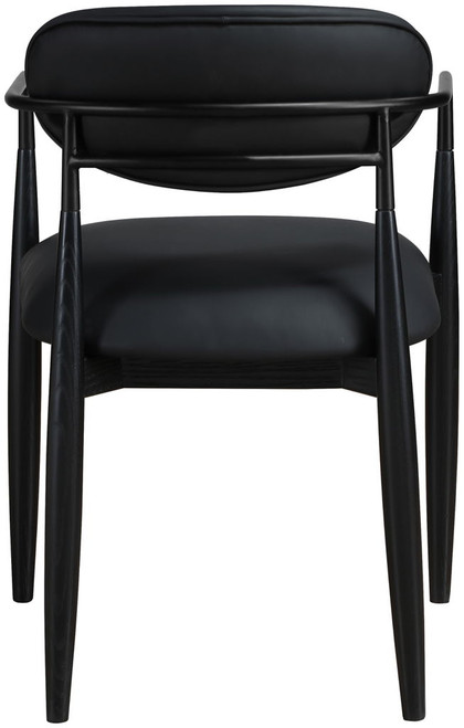 Riccio - Faux Leather Dining Arm Chair (Set of 2) - Black Frame