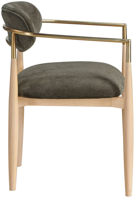 Riccio - Fabric Dining Arm Chair (Set of 2) - Natural Frame