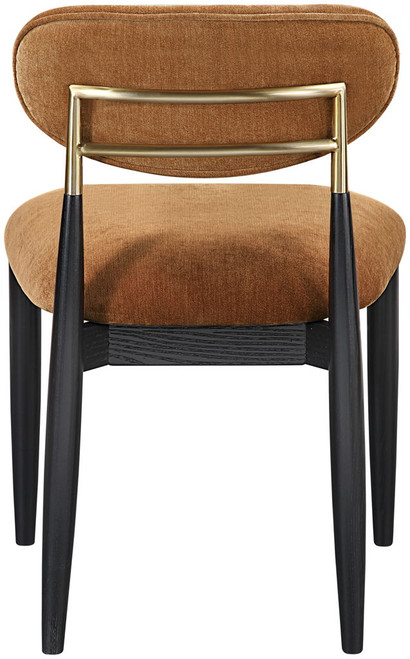 Riccio - Fabric Dining Side Chair (Set of 2) - Black And Gold Frame