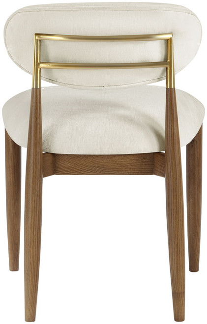 Riccio - Fabric Dining Side Chair (Set of 2) - Walnut Frame