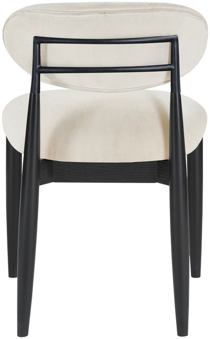 Riccio - Fabric Dining Side Chair (Set of 2) - Black Frame