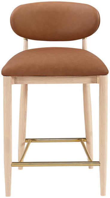 Riccio - Stool - Natural And Gold Frame