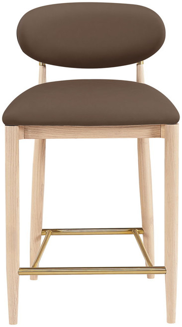 Riccio - Stool - Natural And Gold Frame