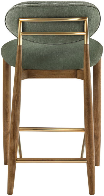 Riccio - Fabric Stool - Walnut Frame