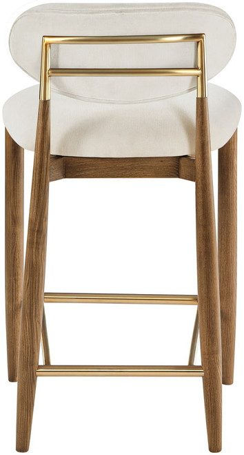 Riccio - Fabric Stool - Walnut Frame