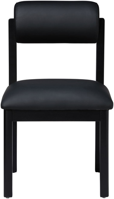 Roundhill - Faux Leather Dining Chair (Set of 2) - Black Frame