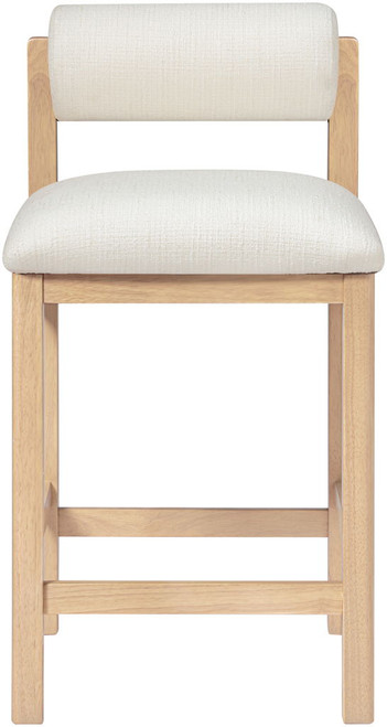 Roundhill - Fabric Counter Stool - Natural Frame