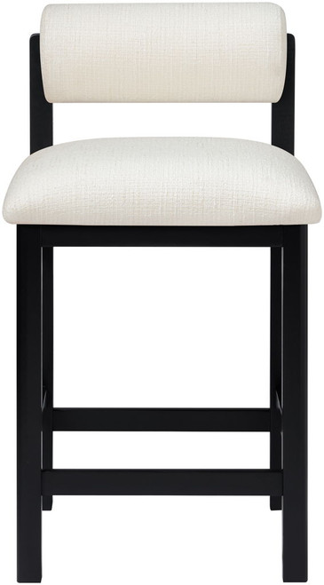 Roundhill - Fabric Counter Stool - Black Frame
