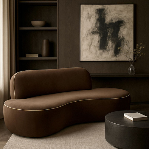 Swerve - Velvet 77" Upholstered Loveseat