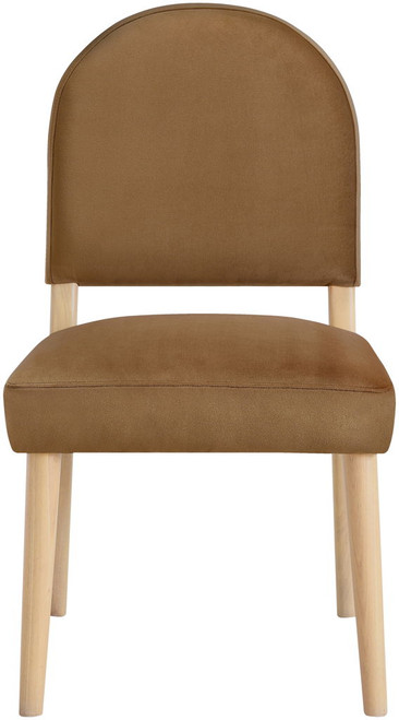 Varinelle - Velvet Upholstered Dining Chair (Set of 2) - Saddle