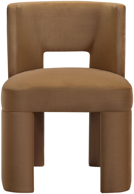 Zuno - Velvet Performance Fabric Upholstered Dining Chair (Set of 2) - Saddle