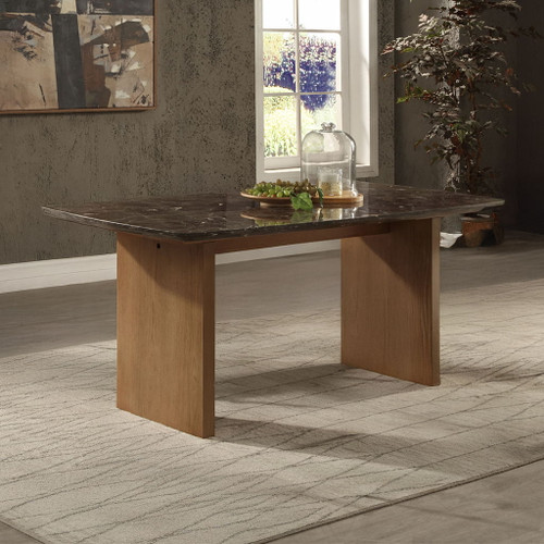 Jaramillo - Dining Table - Marble Top & Natural Finish Jaramillo - Dining Table - Marble Top & Natural Finish