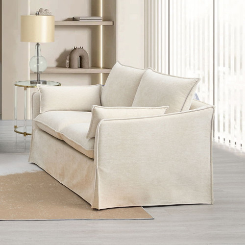 Shane - Loveseat With 2 Pillows - Beige Linen Shane - Loveseat With 2 Pillows - Beige Linen