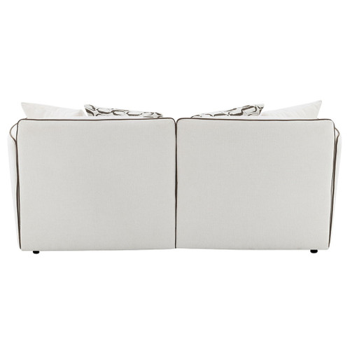 Yolanda - Loveseat With 4 Pillows - Beige Chenille