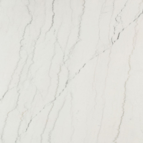 Edwyn - Round Dining Table - White Natural Marble Top & Espresso