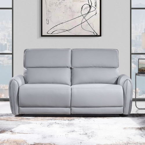 Jeromie - Power Motion Sofa With USB Port - Gray Synthetic Leather Jeromie - Power Motion Sofa With USB Port - Gray Synthetic Leather