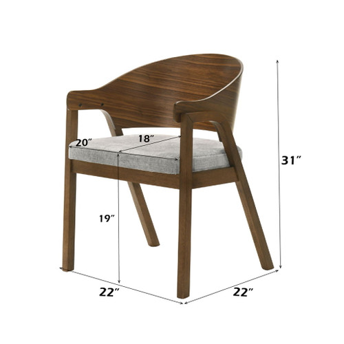 Hoyte - Arm Chair (Set of 2) - Walnut