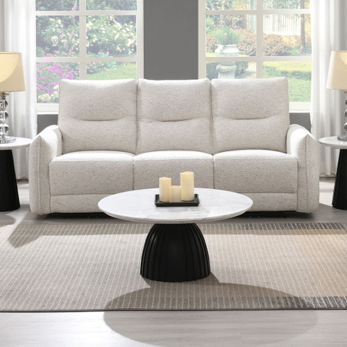 Lalisa - Power Motion Sofa With USB Port - Cream Chenille Lalisa - Power Motion Sofa With USB Port - Cream Chenille
