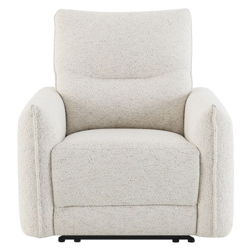 Lalisa - Power Motion Recliner With USB Port - Cream Chenille