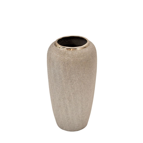 Ceramic 12" Vase Champagne Ceramic 12" Vase Champagne