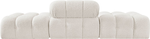 Ames - 3 Piece Boucle Upholstered Modular Sofa With 2 Backless Seats