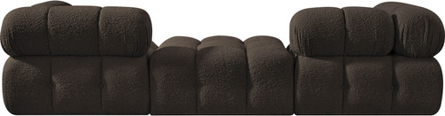 Ames - 3 Piece Boucle Modular Sofa With 1 Backless Seat