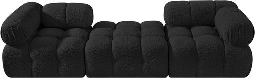 Ames - 3 Piece Boucle Modular Sofa With 1 Backless Seat