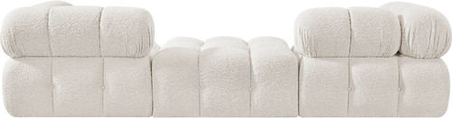 Ames - 3 Piece Boucle Modular Sofa With 1 Backless Seat