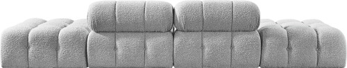 Ames - 4 Piece Boucle Upholstered Modular Sofa With 2 Backless Seats