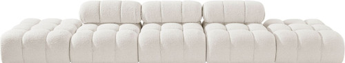 Ames - 5 Piece Boucle Upholstered Modular Sofa With 2 Armless Seats